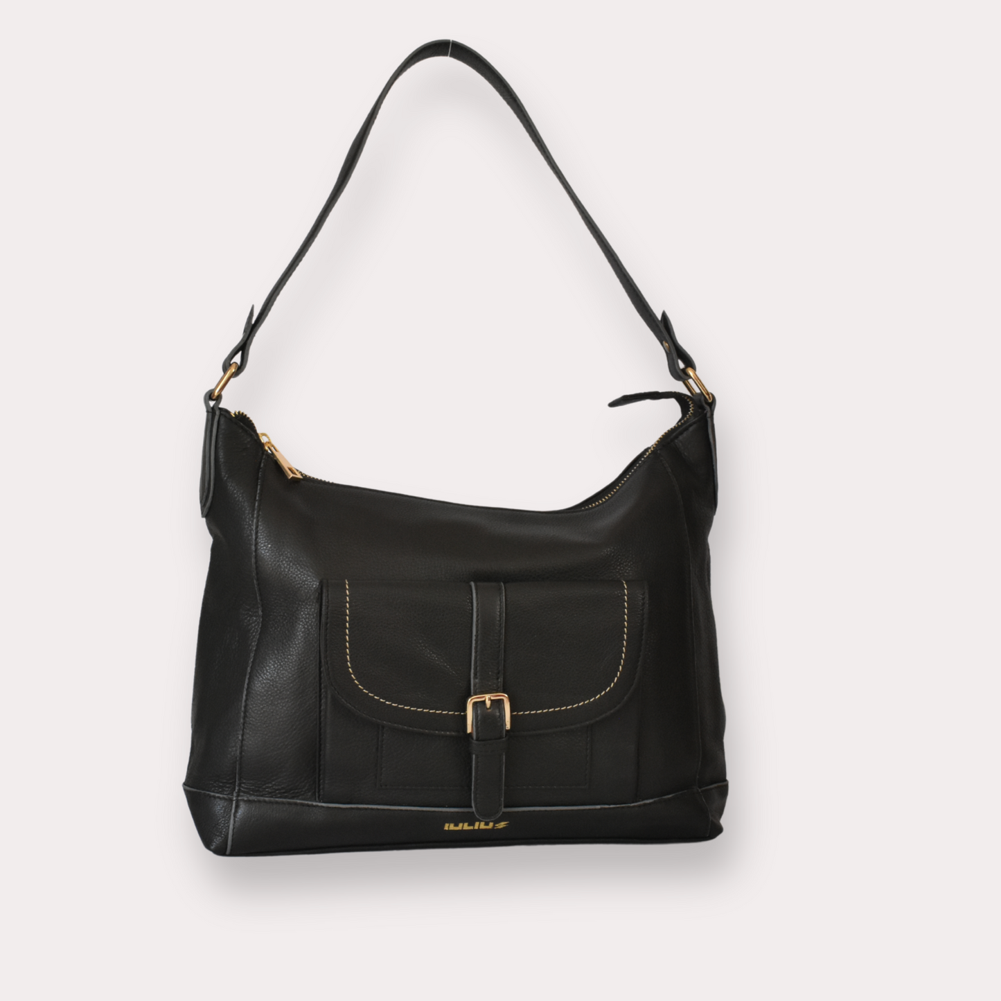 Bolso de Hombro de Cuero Negro – Elegante y Funcional – IULIUS-0